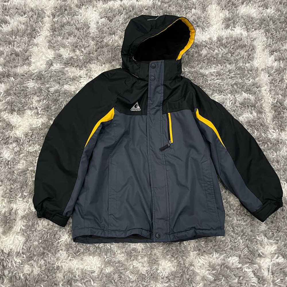 Gerry Boys Black Gray Insulated Hooded Jacket 10/12